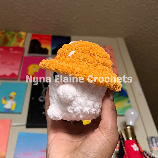 Burnt Mustard Crochet Amigurumi Mushroom Plushie