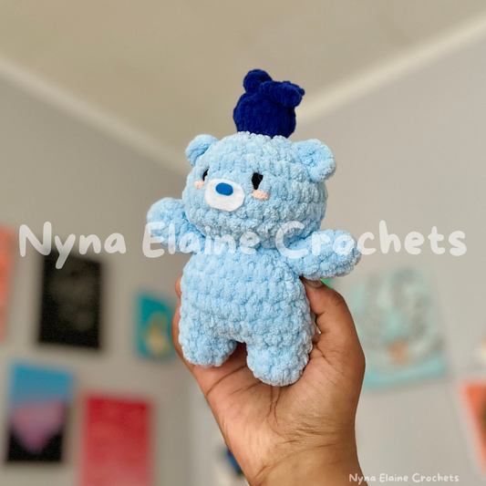 Mini Blue-Beary Crochet Plushie