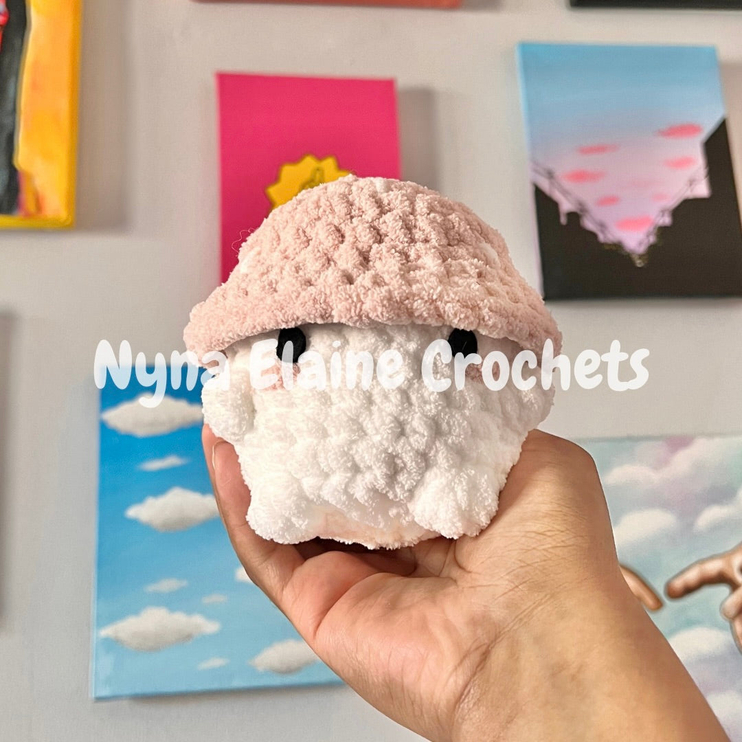 Light Pink Mushroom Plushie