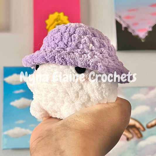 Purple Crochet Mushroom Plushie