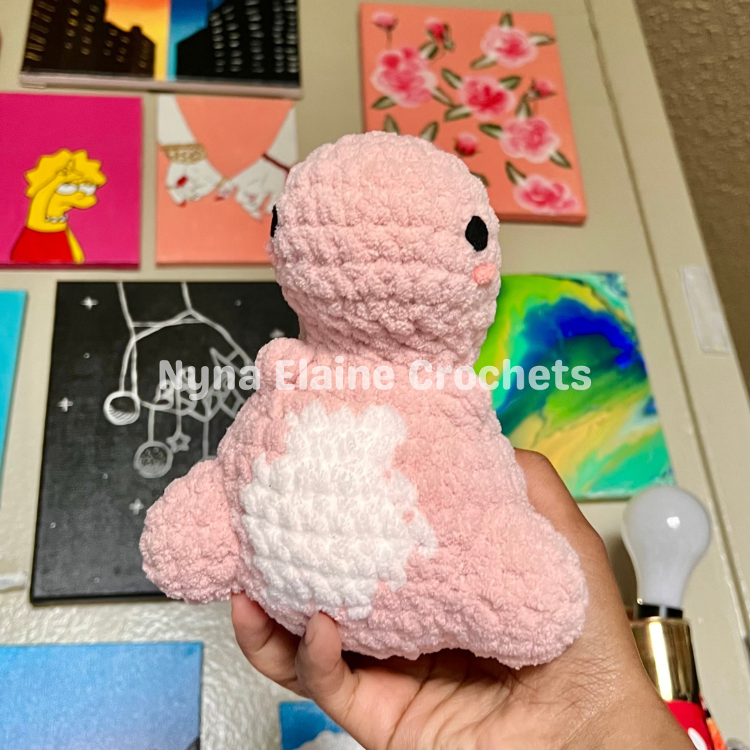 Small Pink Dino Plushie