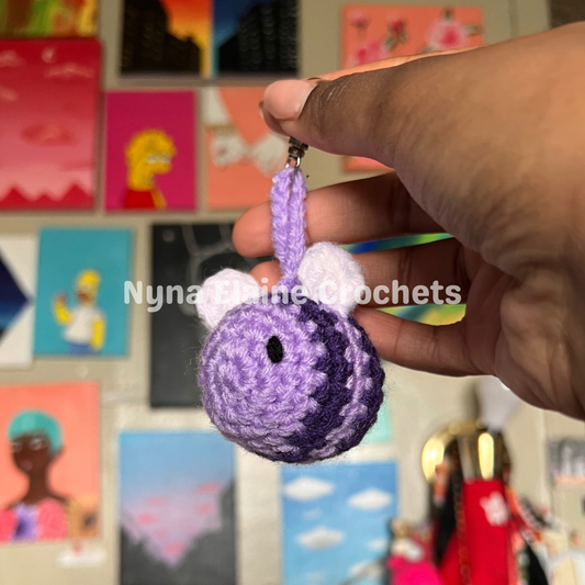 Purple Bee Keychain