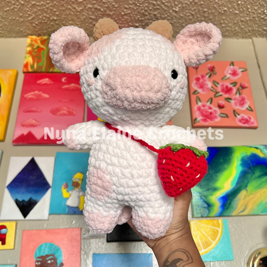 Strawberry Cow Plushie