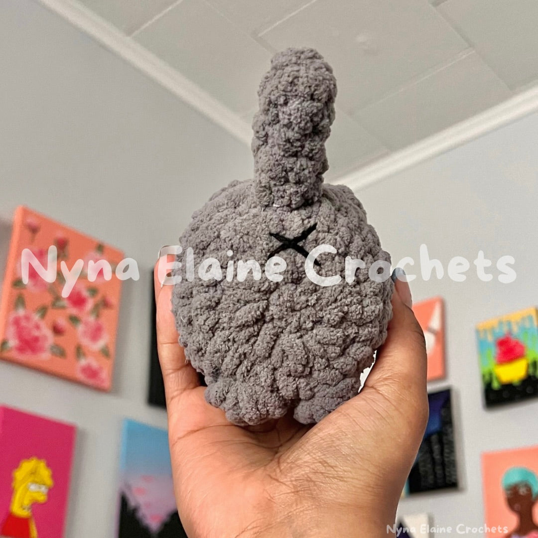 Loaf Kitten Crochet Plushie Grey