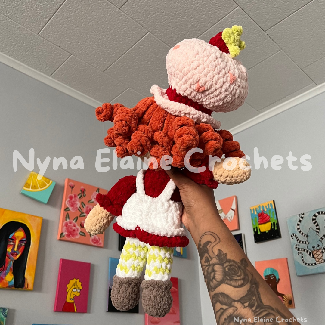 Strawberry Girl Doll Crochet Plushie
