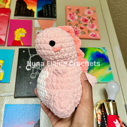 Small Pink Dino Plushie