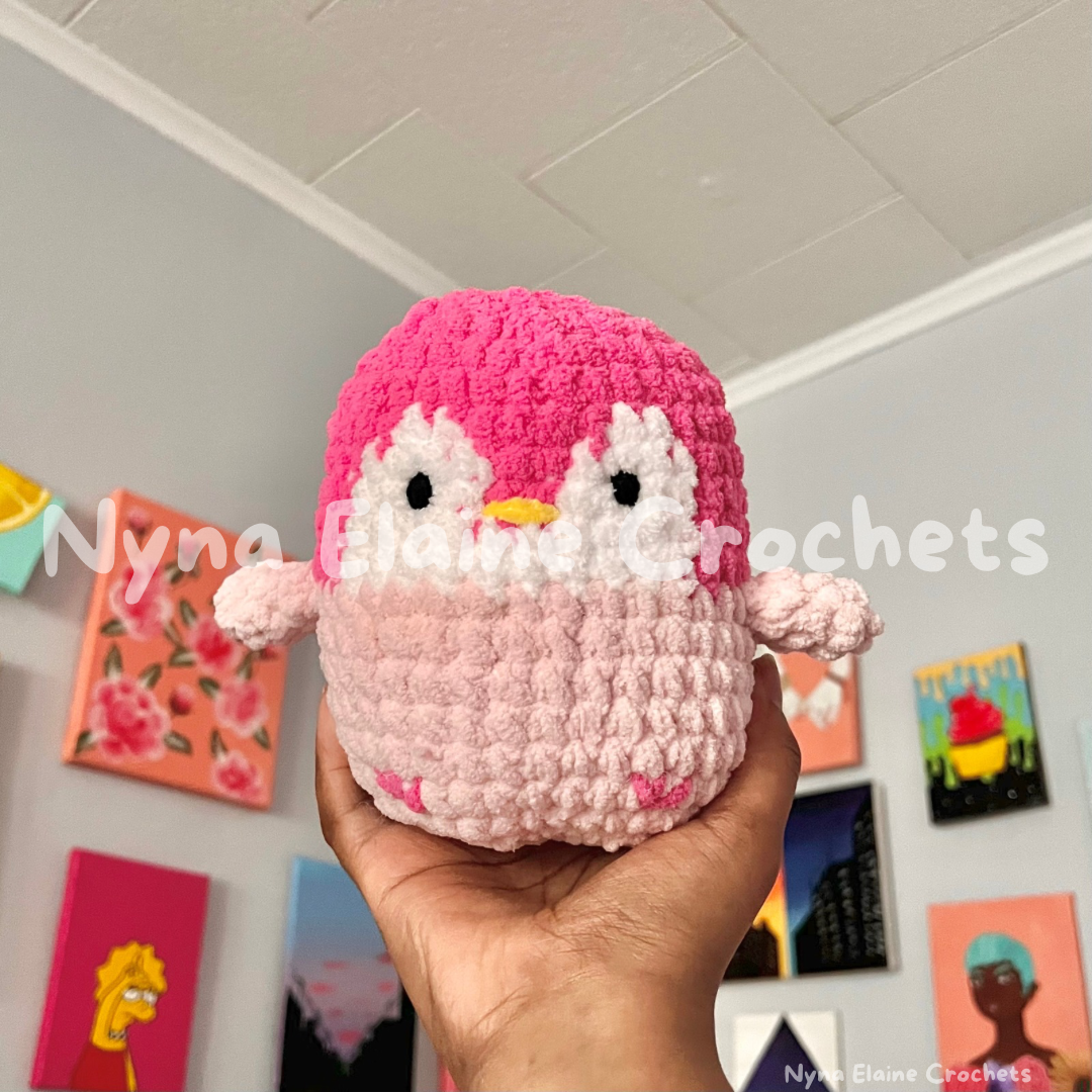 Pink Penguin Baby Plushie