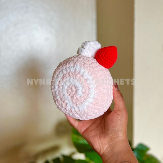 Large Strawberry Cake Roll Plushie