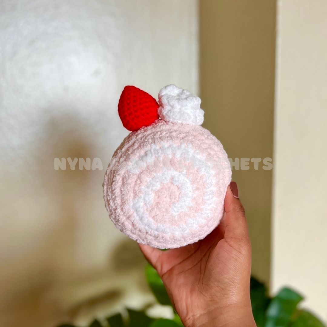 Large Strawberry Cake Roll Plushie