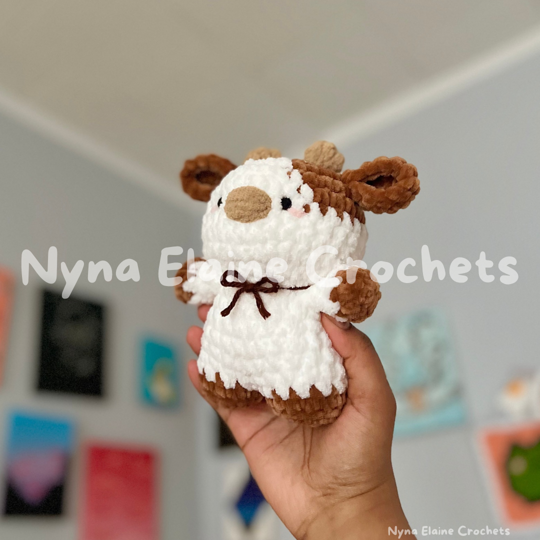 Mini Brown Cow Crochet Plushie