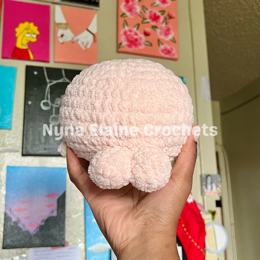 Pink Medium Crochet Whale Plushie