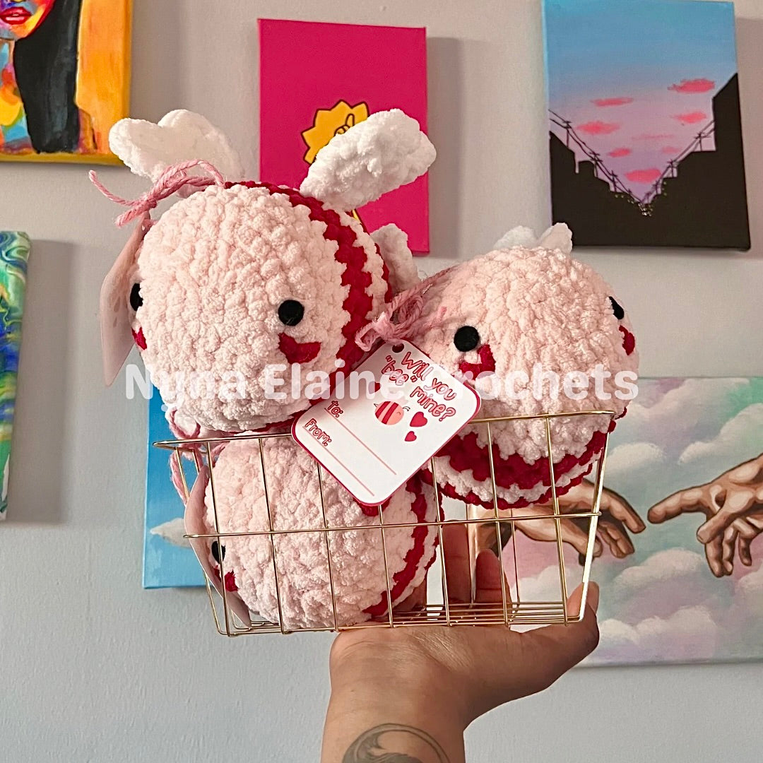 Pink Valentines Day Bee Plushie