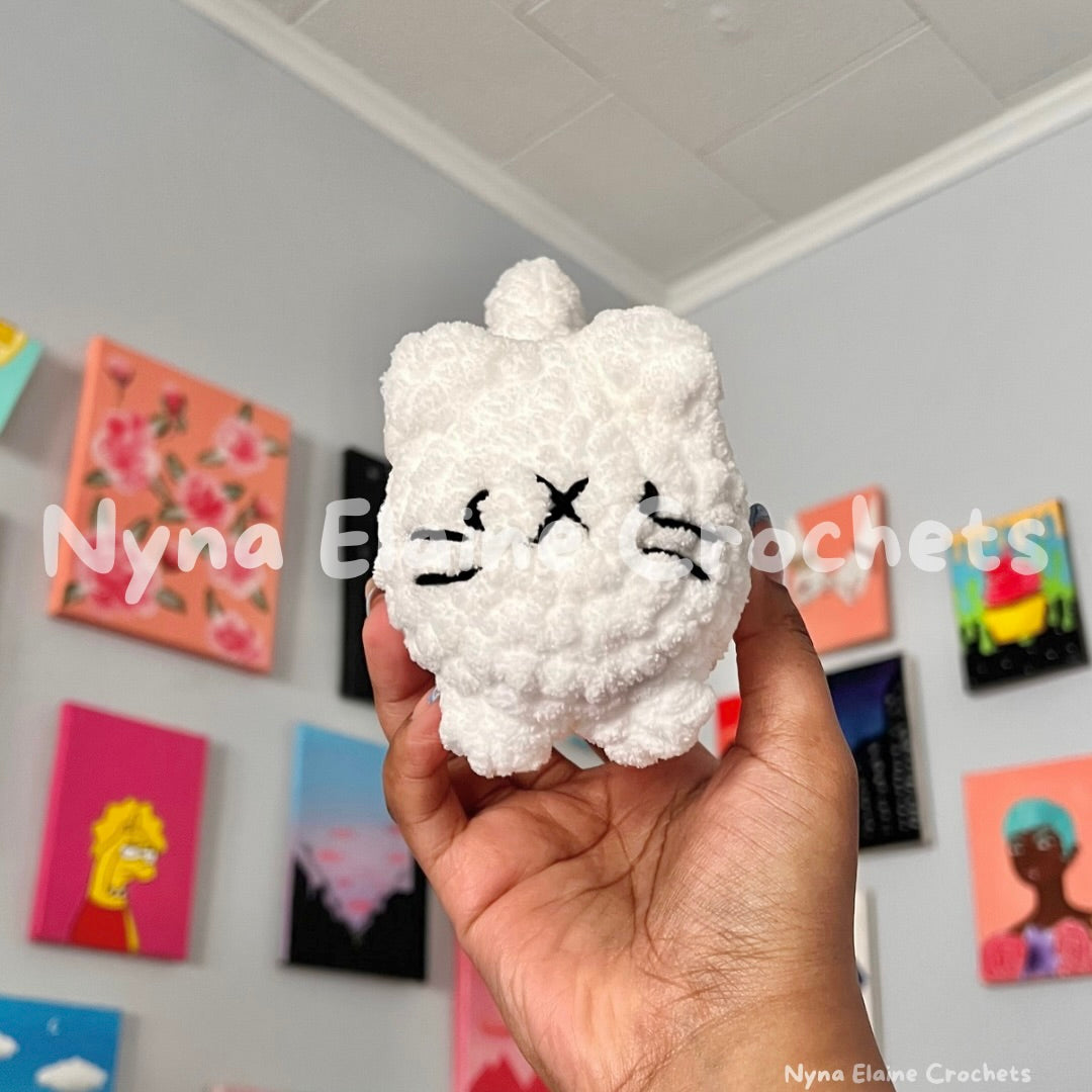 Loaf Kitten Crochet Plushie White