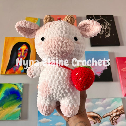 Strawberry Cow Plushie