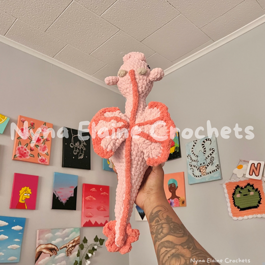 Large Pink Dragon Plushie