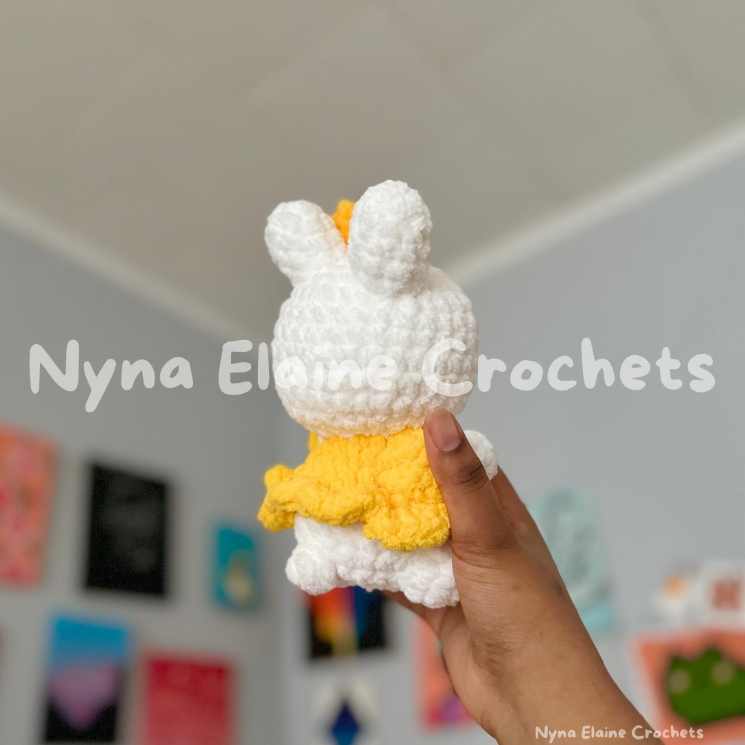 Mini Yellow Flower Bunny Crochet Plushie