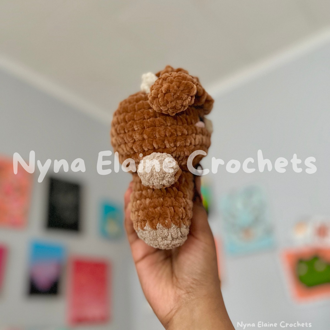 Highland Cow Brown Crochet Plushie