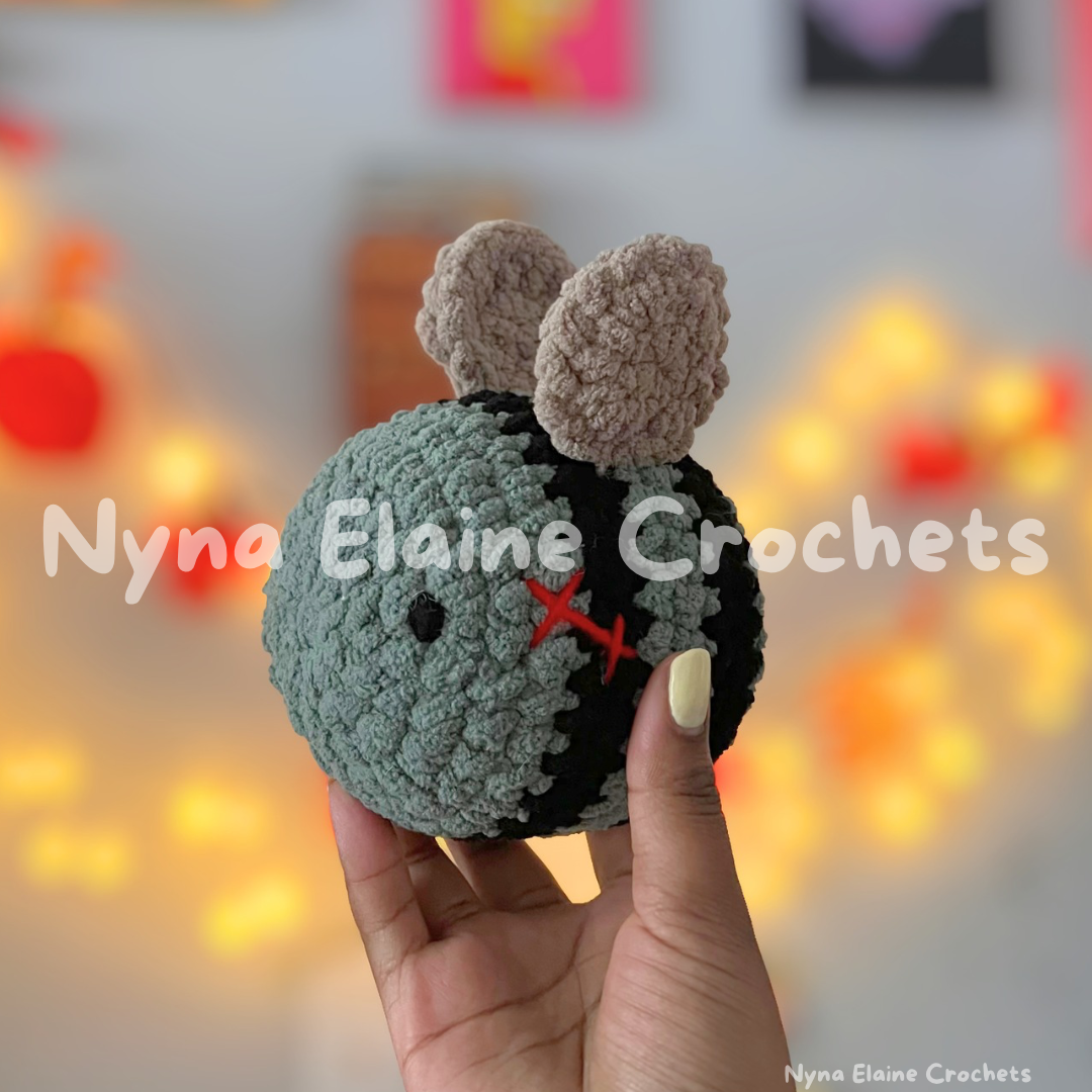 Zom-bee Medium Crochet Bee Plushie