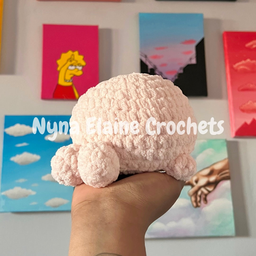 Pink Medium Crochet Whale Plushie