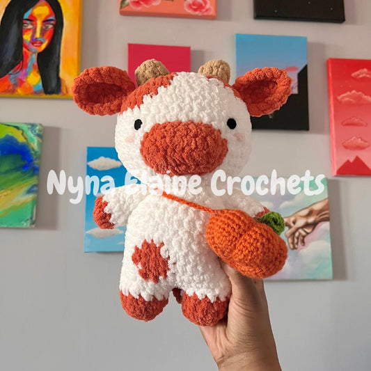 Pumpkin Spice Cow Plushie