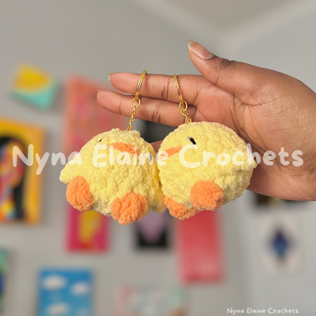 Yellow Chick Key Chain (1 pcs) – Nyna Elaine Crochets