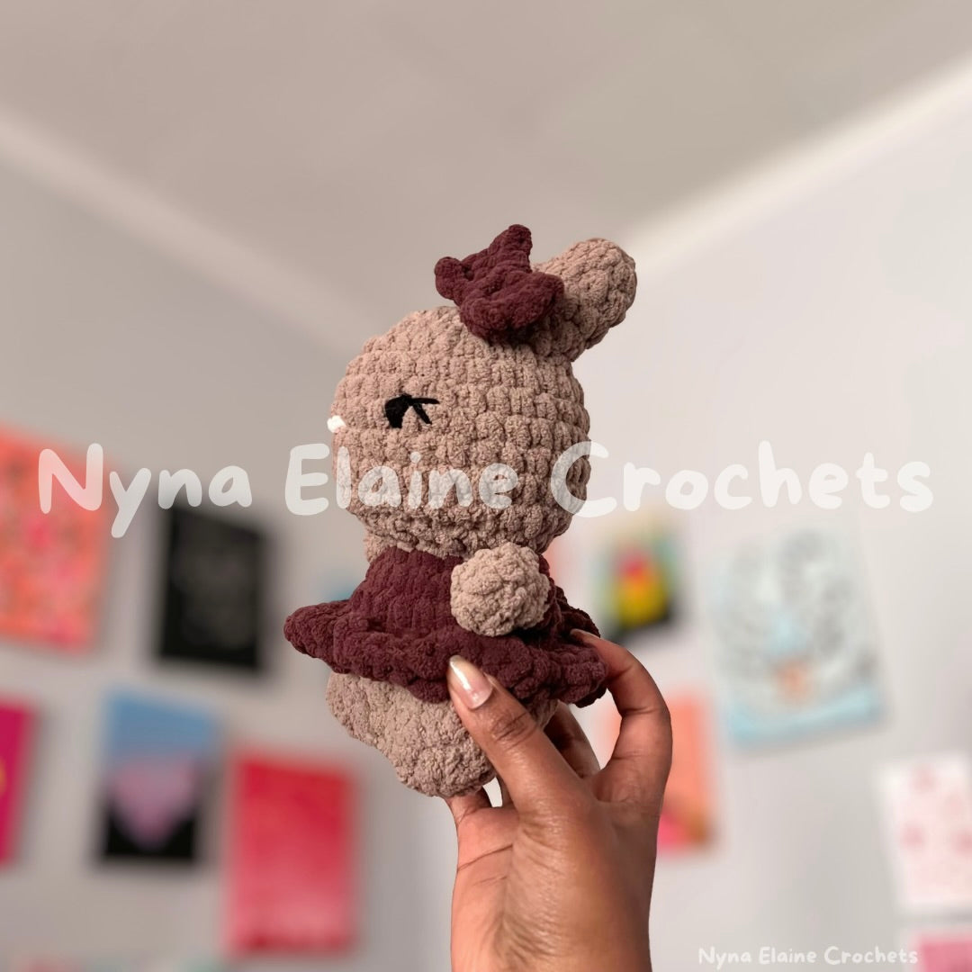 Mini Brown Bunny Crochet Plushie