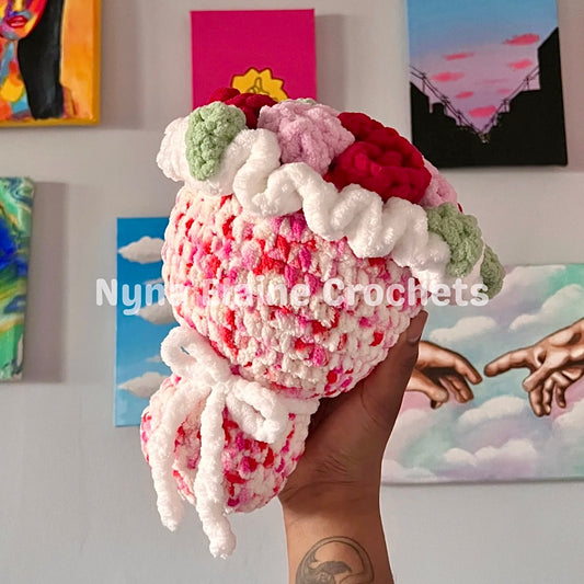 Pink/red Rose Bouquet Plushie