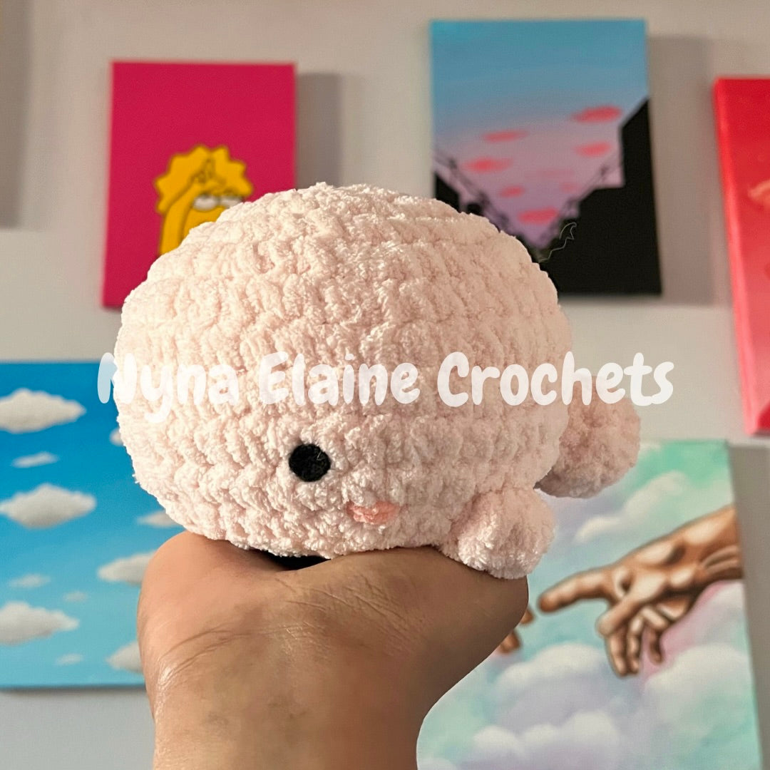 Pink Medium Crochet Whale Plushie