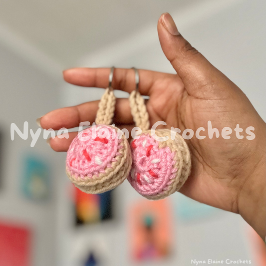 Pink Sugar Cookie Key Chain
