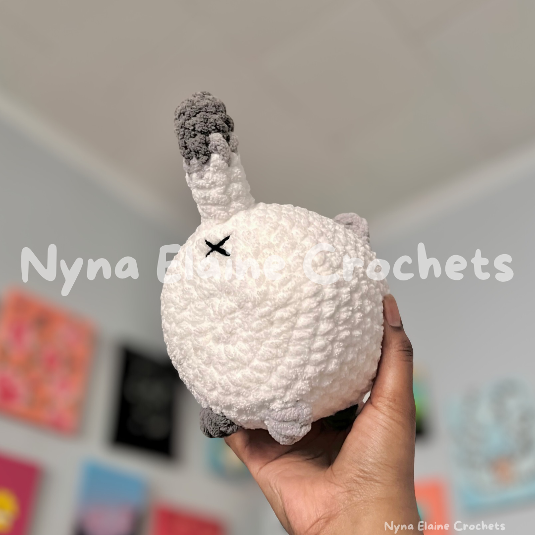 Loaf Cat Plushie Grey and White