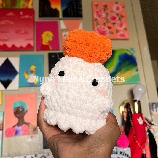 Ghost with Pumpkin Hat Plushie