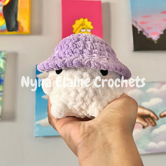 Purple Crochet Mushroom Plushie