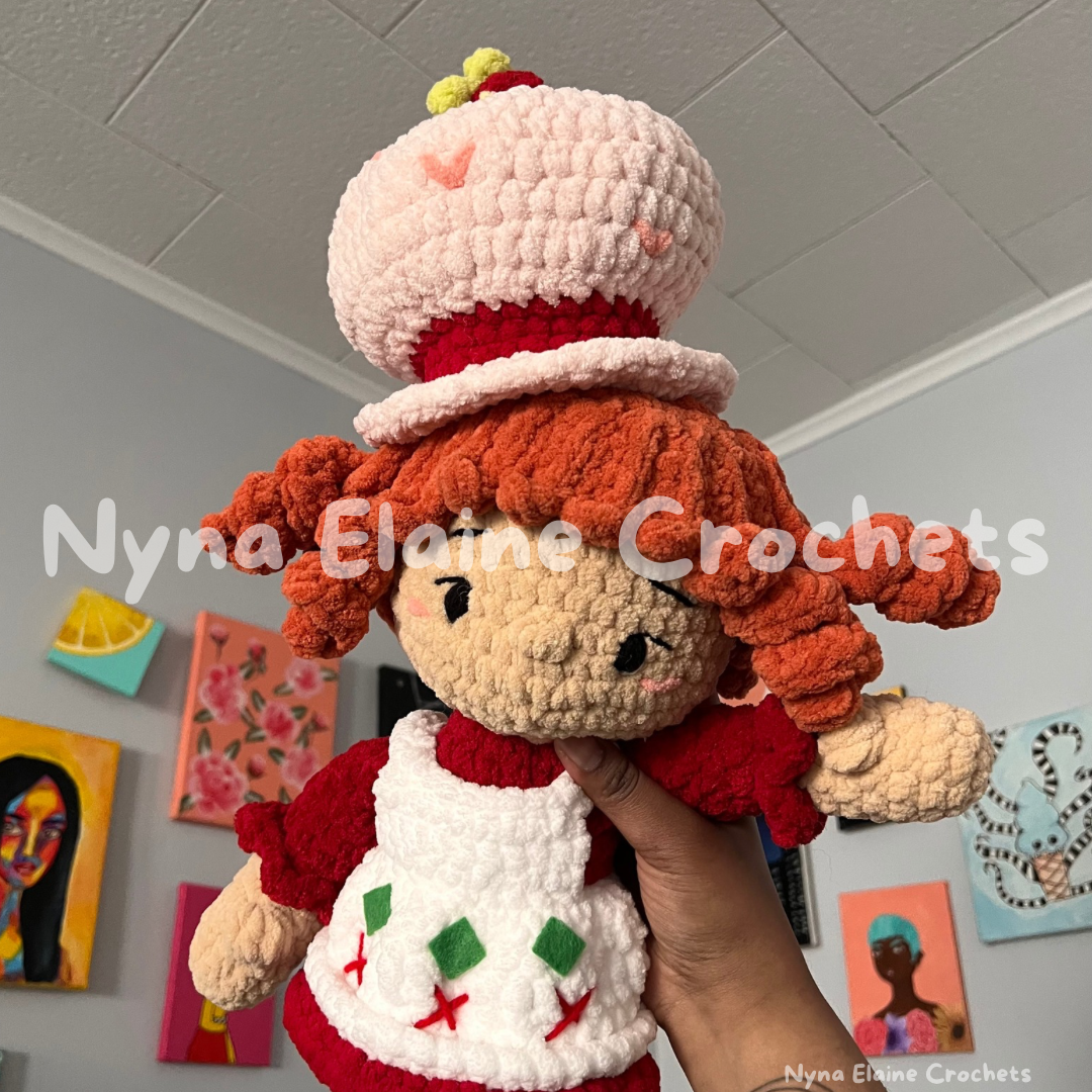 Strawberry Girl Doll Crochet Plushie