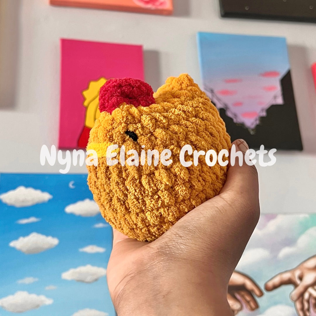 Burnt Mustard Chicken Crochet Amigurumi Plushie