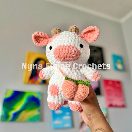 Peach Cow Plushie